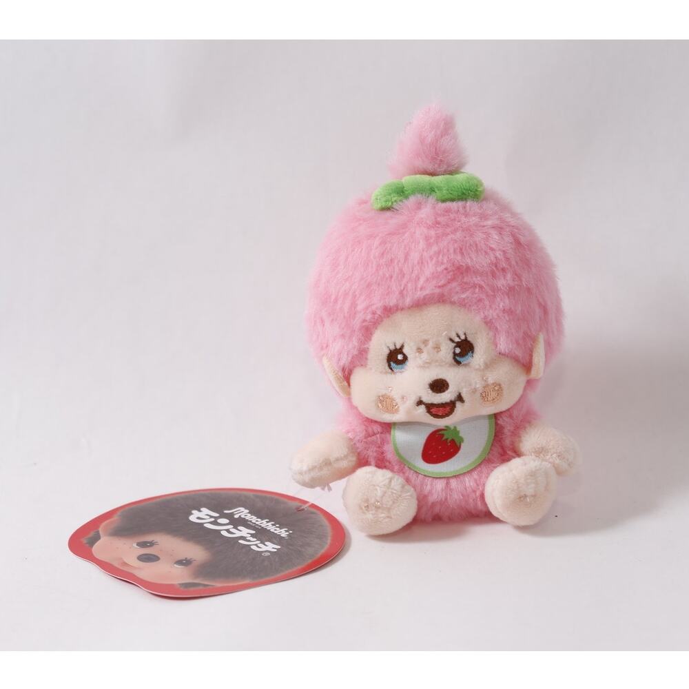 Sekiguchi Monchhichi Japan Pink Plush Keychain Charm w Tag ~ 260730-WH 511